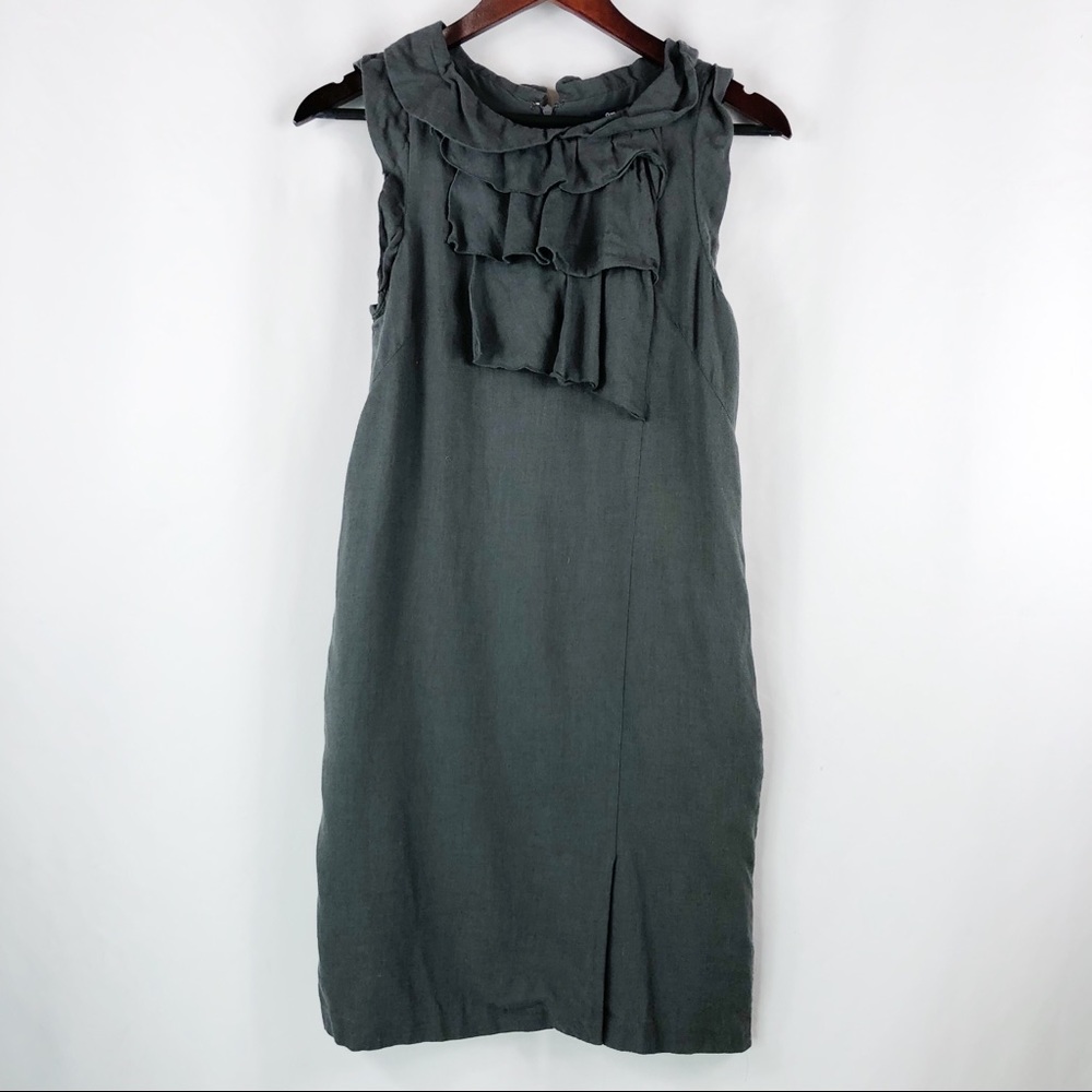 Gap Ruffle Front Dress with Front Slit